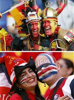 German and Costa Rica Fans